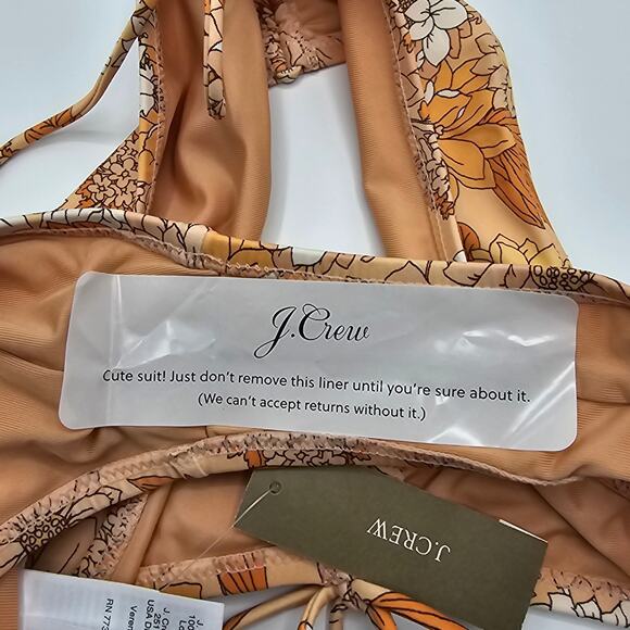 J, Crew Womans size XXL Hipster Curved Cheeky Bikini Bottom Zinna Floral NEW - Picture 5 of 8